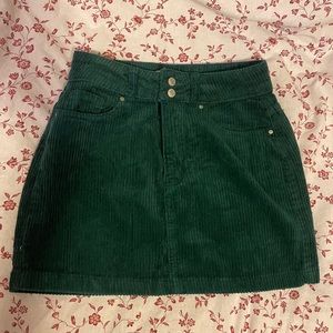 Pacsun corduroy mini skirt in green